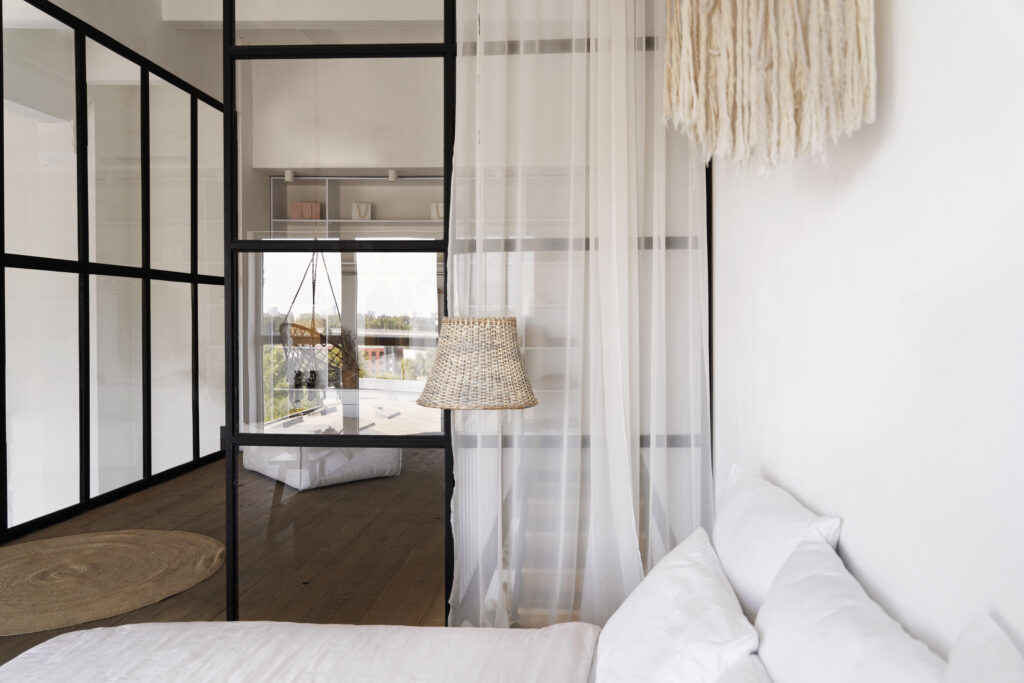 bedroom interior design zoom calls side view